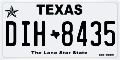 TX license plate DIH8435