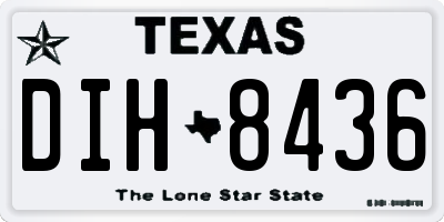 TX license plate DIH8436