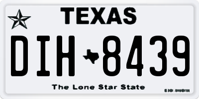 TX license plate DIH8439