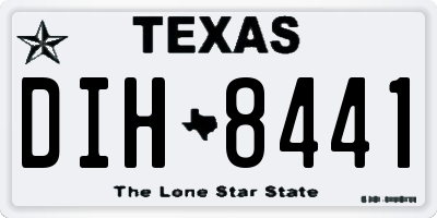 TX license plate DIH8441