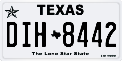 TX license plate DIH8442