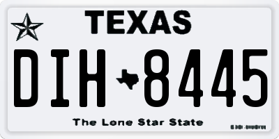 TX license plate DIH8445