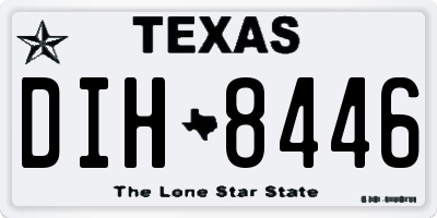 TX license plate DIH8446