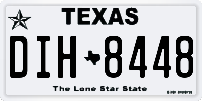 TX license plate DIH8448