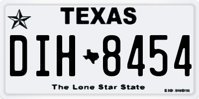 TX license plate DIH8454