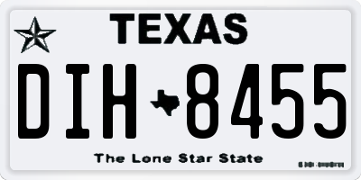 TX license plate DIH8455