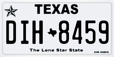 TX license plate DIH8459