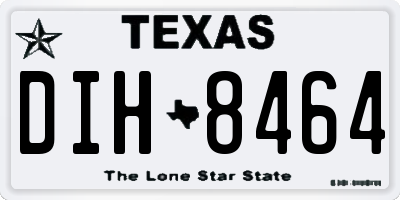 TX license plate DIH8464
