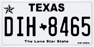TX license plate DIH8465