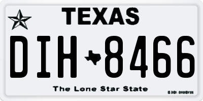 TX license plate DIH8466