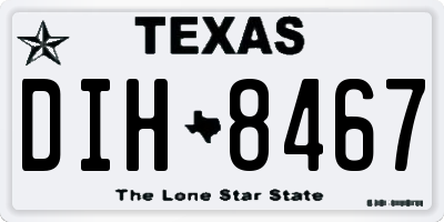 TX license plate DIH8467
