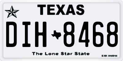 TX license plate DIH8468