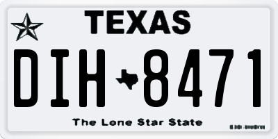 TX license plate DIH8471