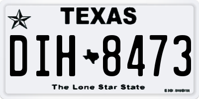 TX license plate DIH8473