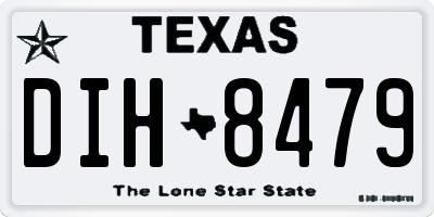 TX license plate DIH8479