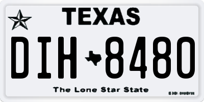TX license plate DIH8480