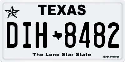 TX license plate DIH8482