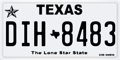 TX license plate DIH8483