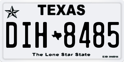 TX license plate DIH8485