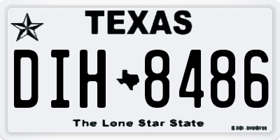 TX license plate DIH8486