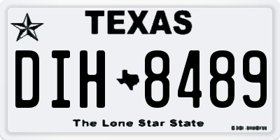 TX license plate DIH8489