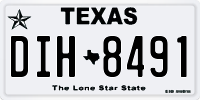 TX license plate DIH8491