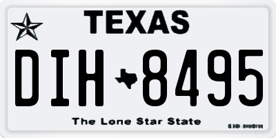 TX license plate DIH8495
