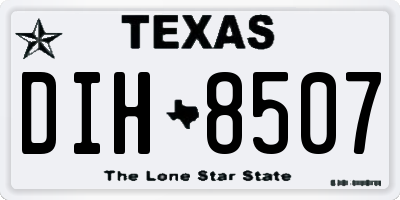 TX license plate DIH8507