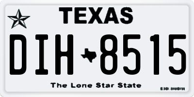 TX license plate DIH8515