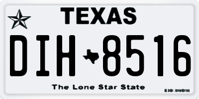 TX license plate DIH8516