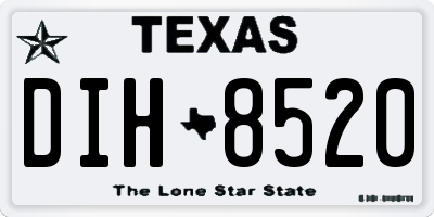 TX license plate DIH8520