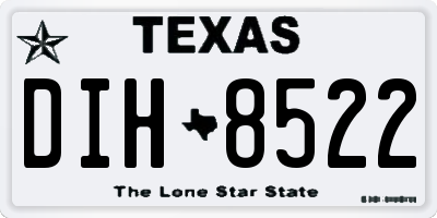 TX license plate DIH8522
