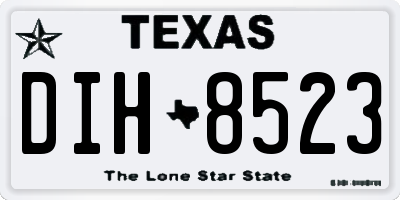 TX license plate DIH8523