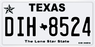 TX license plate DIH8524