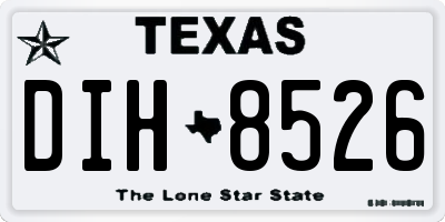 TX license plate DIH8526
