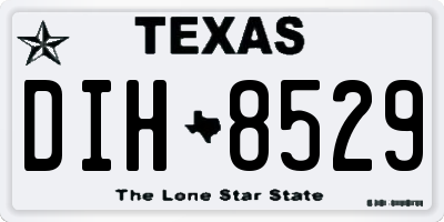 TX license plate DIH8529