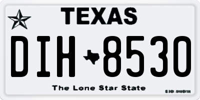 TX license plate DIH8530