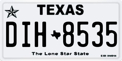 TX license plate DIH8535