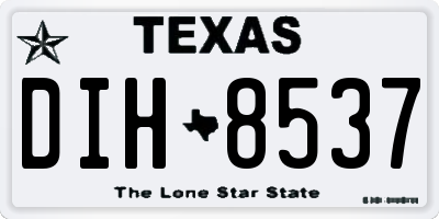 TX license plate DIH8537