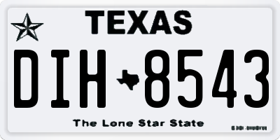 TX license plate DIH8543