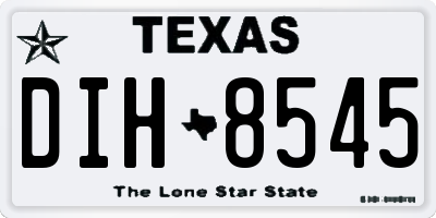 TX license plate DIH8545