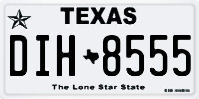 TX license plate DIH8555
