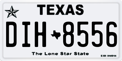 TX license plate DIH8556