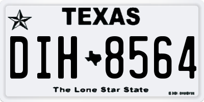 TX license plate DIH8564