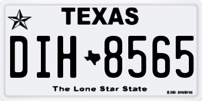 TX license plate DIH8565