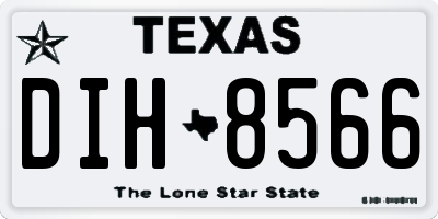 TX license plate DIH8566