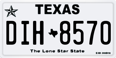TX license plate DIH8570