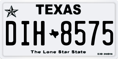 TX license plate DIH8575