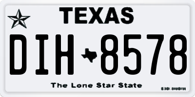 TX license plate DIH8578