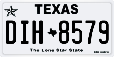 TX license plate DIH8579